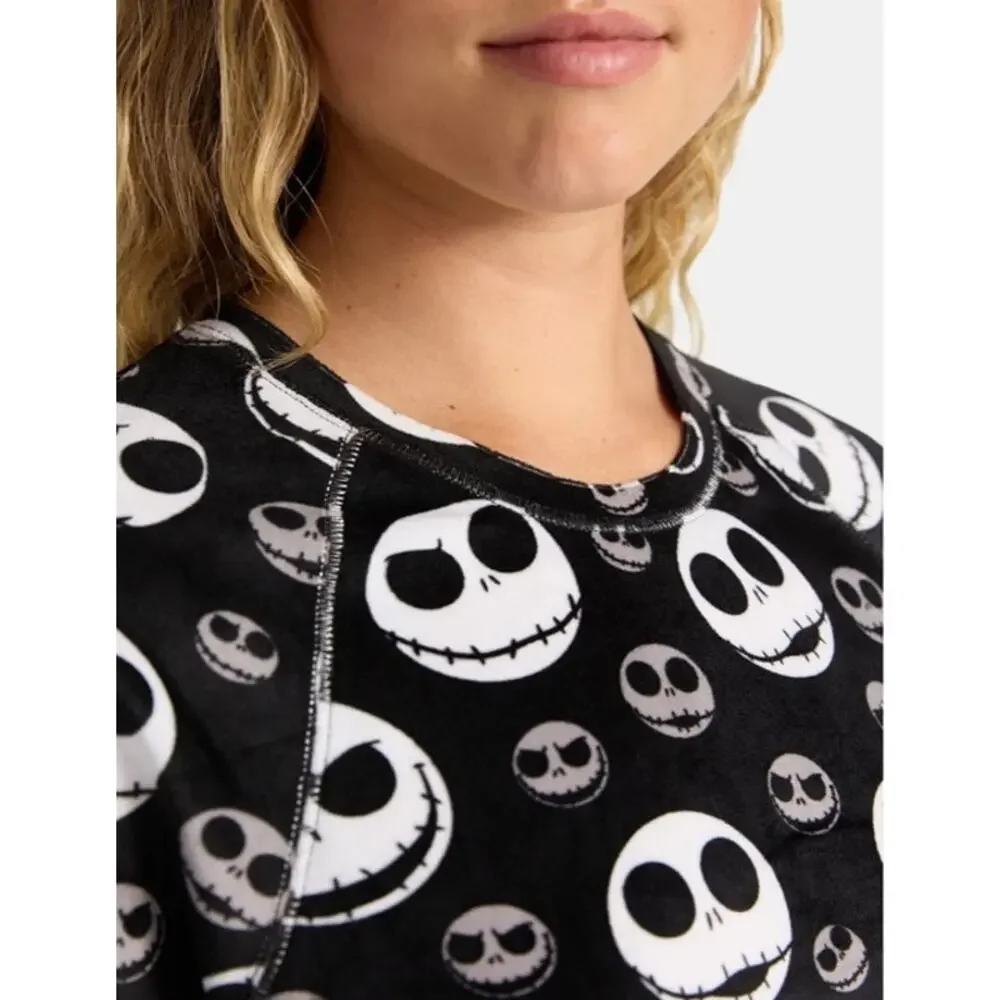 Disney Nightmare Before Christmas Cozy Pajama Set 2 Pc Jack Skellington Medium - Picture 3 of 8